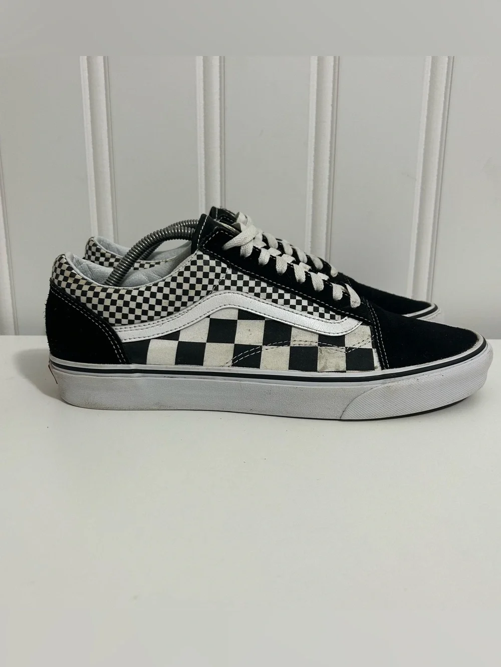 Vans Checkerboard Old Skool Sneakers - Black & White